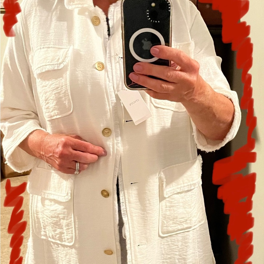 Chicos white with shimmer jacket